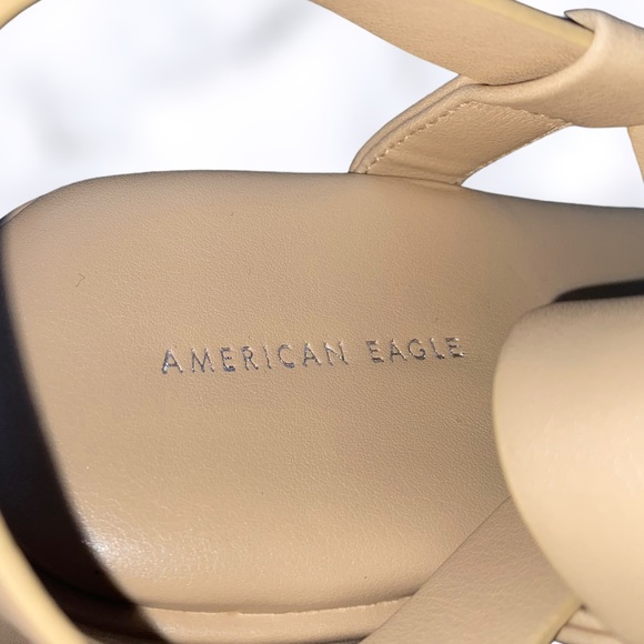 NWT - AE Strappy Y2K Platform Sandals (Light Camel / Multiple Sizes) - Picture 4 of 10